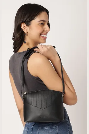 Fastrack Women Quilted Black Sling Bag