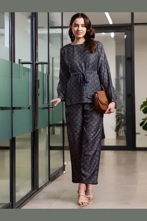 Anouk Printed Ethnic Co-Ords with Belt