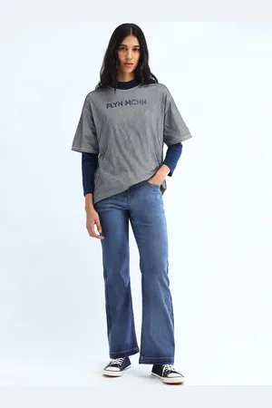 Flying Machine Women Bootcut Light Fade Stretchable Jeans