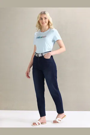 Ralph Lauren Women High-Rise Light Fade Stretchable Mom Fit Jeans