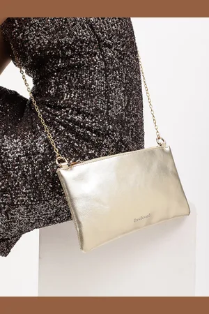 Fastrack Gold-Toned Structured Sling Bag