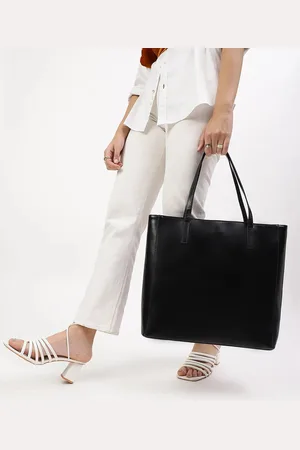 Fastrack Women Ivory Black College Tote Bag