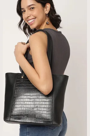 Fastrack Women Black Large Tote Bag