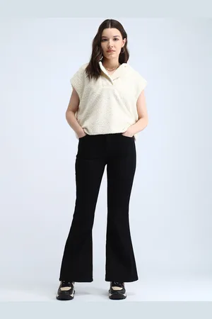 Flying Machine Women Flared High-Rise Stretchable Jeans