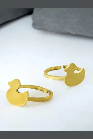 GoldNera Cute Duck Ethnic Toe Rings