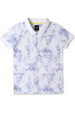 Allen Solly Boys Abstract Printed Polo Collar Short Sleeves Cotton T-shirt