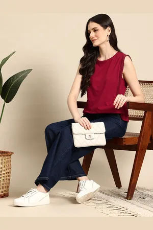 Mast & Harbour Pure Cotton Top With Lace Insert Detailing