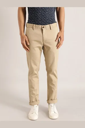 Indian Terrain Men Brooklyn Slim Fit Mid-Rise Trousers