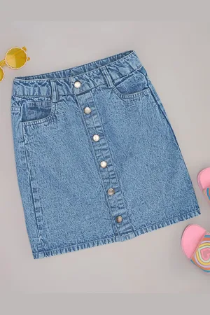 Pantaloons Girls A-Line Pure Cotton Mini Skirts