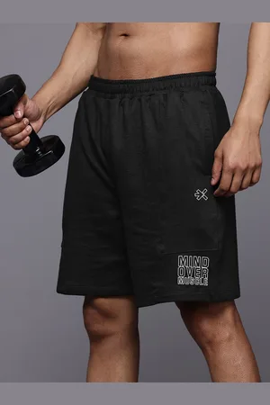 HRX Men Typography Print Training Shorts