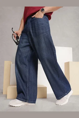 WROGN Men Pure Cotton Baggy Fit Light Fade Jeans