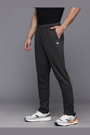 HRX Men Typography Printed Detail Mid-Rise Lifestyle Track Pants