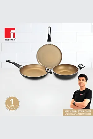 Bergner Black Induction Base Aluminium Cookware Set of