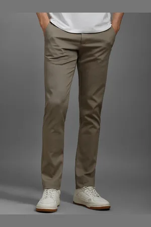Louis Philippe Men Printed Super Slim Fit Trousers
