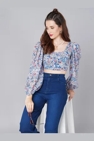 Moda Rapido Women Floral Printed Crop Top