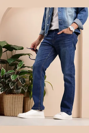 Mast & Harbour Men Bootcut Light Fade Stretchable Jeans