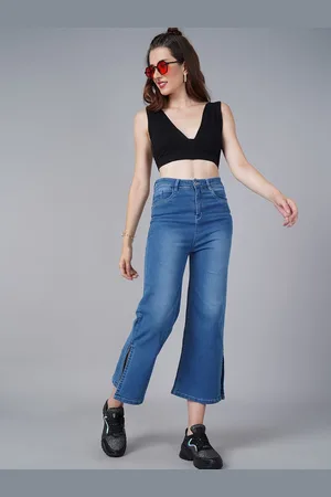 Moda Rapido Women V-Neck Pure Cotton Fitted Crop Top