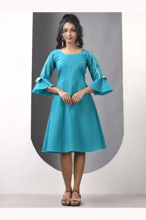 Charukriti Cotton Fit & Flared Ethnic Dress