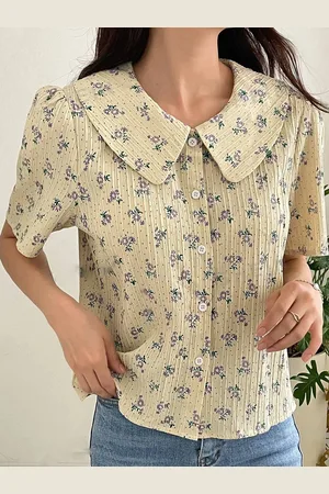 Mast & Harbour Women Peter Pan Collar Top