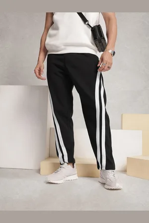 WROGN Men Side Stripes Oversized Regular Track Pants
