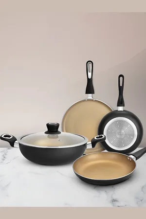 Bergner Black Induction Base Aluminium Cookware Set of