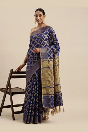DIVASTRI Women Woven Design Zari Sarees With Unstitched Blouse Piece