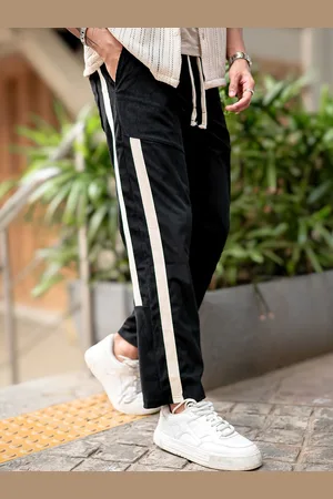 Maniac Men Relaxed Fit Mid-Rise Ribbed Trouser