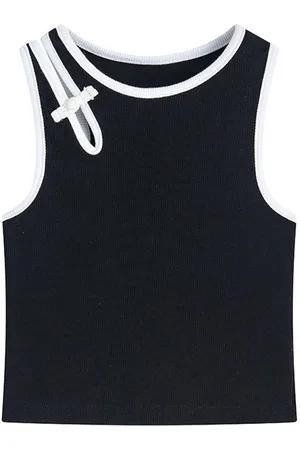 LULU & SKY Girls Contrast Trim Tank Top