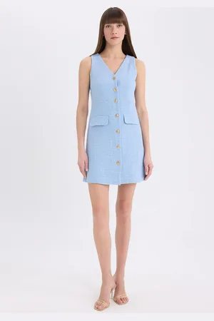 DeFacto Women V-Neck Sheath Mini Dress