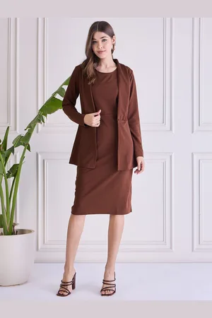 Chemistry Women Sleeveless Sheath Dress With Long Sleeve Shrug