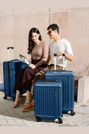French Connection Set Of 3 Glanza Q5 360 Degree Rotation Hard-Sided Trolley Bags - 238L
