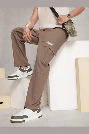 WROGN Men Pure Cotton Oversized Cargos Trousers