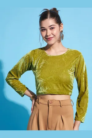 DressBerry Women Round Neck Crop Top