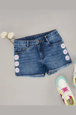 Pantaloons Girls Regular Fit Mid-Rise Denim Shorts