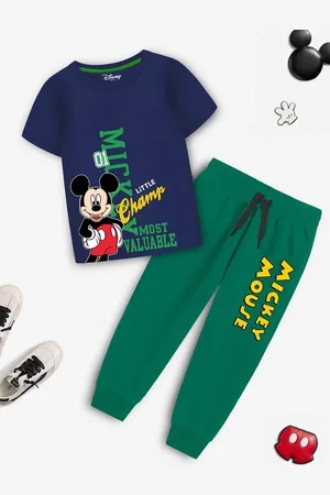 Miss and Chief Boys Printed Round Neck T-Shirt With Joggers