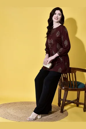 FUTURO REMOTO GIOIELLI Women Floral Printed Cotton Tunics