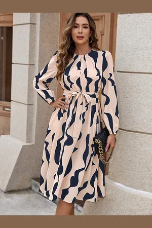 Mast & Harbour Printed Fit & Flare Dress