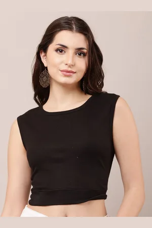 Raabta Fashion Women Round Neck Sleeveless Crop Top