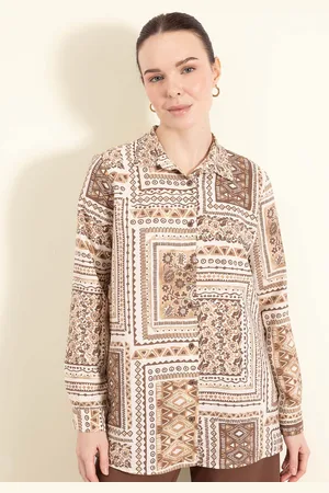 DeFacto Women Ethnic Motifs Printed Regular Fit Casual Shirt