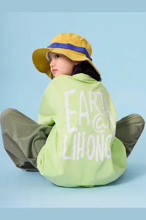 LULU & SKY Girls Typography Printed Round Neck Oversized T-shirt