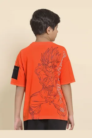 Kidsville Dragon Ball Z Printed Oversize T-shirt For Boys
