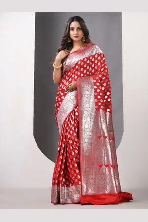 Charukriti Ethnic Motifs Zari Pure Silk Heavy Work Banarasi Saree