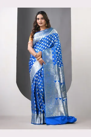 Charukriti Woven Design Zari Pure Silk Banarasi Saree