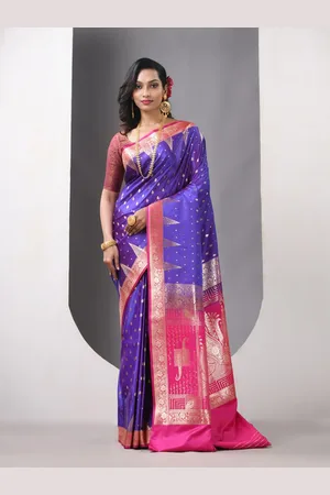 Charukriti Woven Design Zari Pure Silk Banarasi Saree