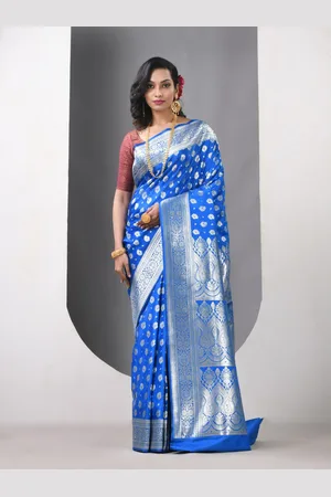 Charukriti Woven Design Zari Pure Silk Banarasi Saree