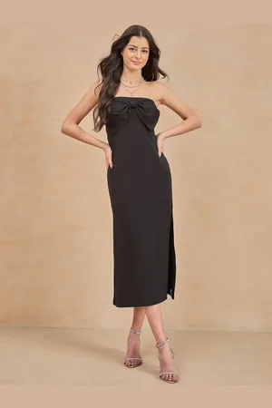 Color Capital Women Strapless Bandeau Midi Dress