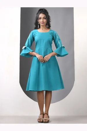 Charukriti Cotton Fit & Flared Ethnic Dress