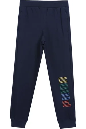 PUMA Boys Printed Pure Cotton Mid Rise Joggers