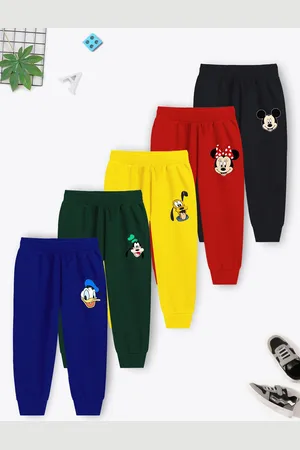 Miss and Chief Boys Pack Of 5 Printed Cotton Slip On Joggers