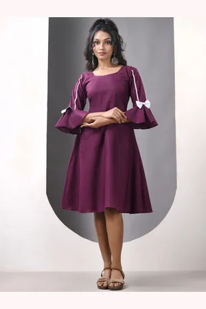 Charukriti Cotton Fit & Flared Ethnic Dress